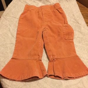 GARNET HILL peach corduroy pant w/belled cuff
